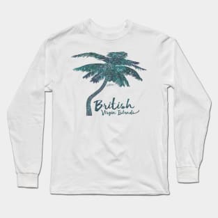 British Virgin Islands, Palm Tree Long Sleeve T-Shirt